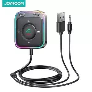 Joyroom 블루투스 6.0 AUX 차량용 어댑터 더 강력한 듀얼 마이크 및 소음 제거 수신기 자동차