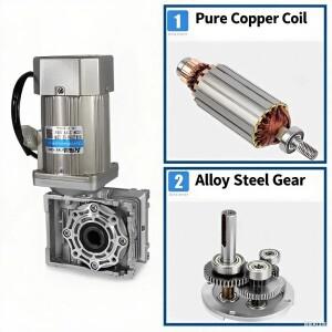 40W-180W AC220v 50/60hz 웜 기어 모터 감속기 포함 속도 조절 컨트롤러 260-16RPM 셀프 록킹
