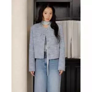 올리브데올리브 노카라 라운드 트위드 자켓 OW6SJ153 1152957