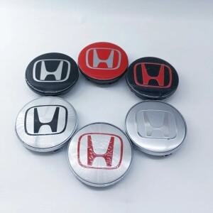 4pcs65mm 68mm H Honda Mugen Pilot TypeR ight CarStyling 휠 센터 허브 캡 커버 교체 액세서리 스티커
