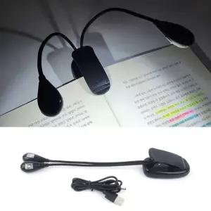 더블헤드 독서등 클립 북라이트 건전지 USB 겸용 LED독서등 독서등 북라이트 북스탠드