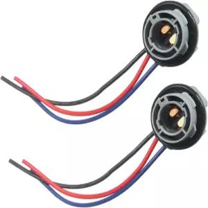 QQWD 2PCS 1157 LED 전구 소켓 플러그 2057 2357 7528 브레이크등 및 방향지시등 홀더 후미등 하니스
