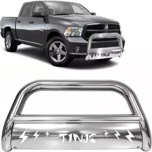 2009~2018년형 Dodge Ram 1500용 3인치 Bull Bar 그릴 스테인리스 스틸 크롬 분리형 스키드 플레이트 포함