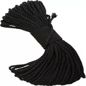 3겹 꼬임 폴리에스터 장식용 로프 5mm 0.2인치 부드럽고 실키한 공예용 코드 DIY 스트링백 커튼 타이 선물