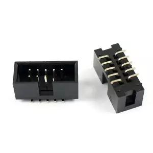 일반적인 100Pcs 2.54mm 피치 2x5 핀 SMT SMD 남성 슈라우드 IDC 박스 헤더 커넥터
