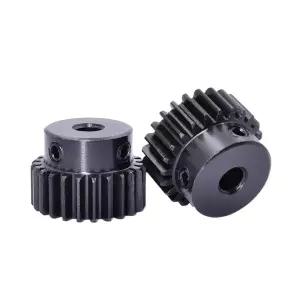 Spur Gear Metal 6/6.35/7mm Bore 45 Steel 1M 15/16/17/18/20/24/25/30/35T 1Pcs(6mm 15 Teeth)