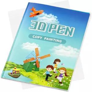 3D 프린팅용 펜 드로잉 템플릿 PVC 투명 보드가 포함된 40가지 패턴의 재사용 가능한 컬러풀한 페인팅