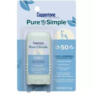 코퍼톤 퓨어 심플 미네랄 페이스 선크림 스틱 SPF 50 0.49온스