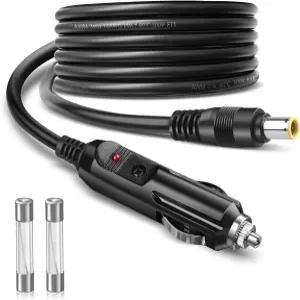 PAEKQ 14AWG 자동차 시가잭 라이터 to DC 남성 커넥터 어댑터 케이블 12V/24V 8mm 충전기 전원 코드 15A