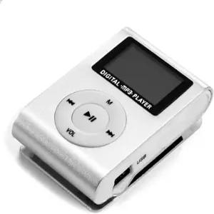 디예니 미니 MP3 플레이어 클립이 있는 휴대용 음악 LCD 화면 디지털 미디어 32GB 메모리 이어폰 및 USB