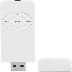 MP3 플레이어 ABS 미니 음악 180mAh 배터리 내장 휴대용 여행 중인 학생을 위한 최대 64GB 지원 화이트