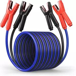 SAFEMATE 0게이지 중장비용 점프 케이블 20피트 1000암페어 자동차용 부스터 및 24V 차량용 방전되거나