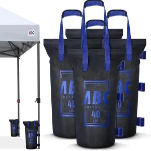 ABCCANOPY 캐노피 무게 4-160LBS 샌드백 블랙 모래 없음 팝업 텐트 야외 가제보 트램펄린 퍼골라를 위한