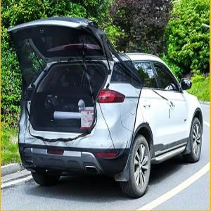 SUV 트렁크용 자동차 테일게이트 도어 자석 스크린 메시 텐트용 캠핑 네트 양쪽 끝 지퍼로 닫히는 제품