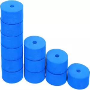 밀리스텐 12Pcs 레이크 블루 심벌 펠트 패드 두꺼운 드럼 감쇠기 하이햇 스탠드 보호 내구성 소음 억제