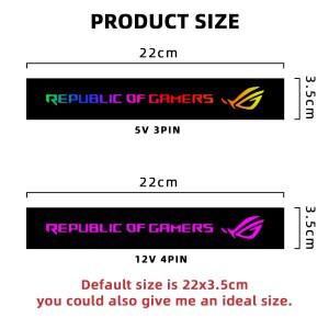 비디오 카드 장식 A-RGB VGA 커버 GPU 측면 패널 사용자 정의 가능 5V3PIN/12V4PIN AURA 쿨러 맞춤형 조명