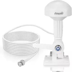 조정 가능한 마운트 브래킷이 있는 보트 선박 내비게이션용 FMUSER GS100 해상 GPS 안테나 20피트 BNC 남성