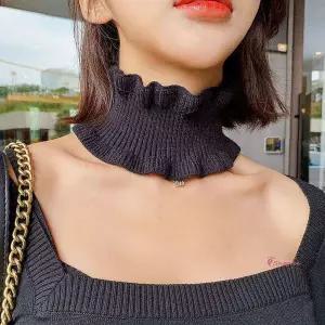 여성 페이크 링클 다용도 넥워머 헤어밴드 2개 목폴라 멀티밴드fgh655