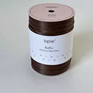 ISPIE 코바늘용 라피아 실 종이가 아님 진품 레이온 1/4인치 초콜릿 색상