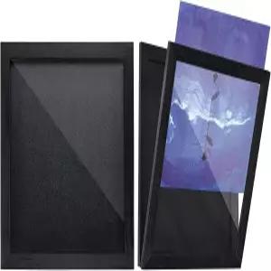 GlassWinds 2팩 벽용 비닐 레코드 프레임 투명 아크릴이 포함된 12x12인치 벽 장착 디스플레이 커버 LP