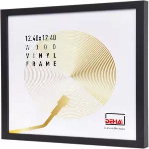 DEHA 디자인 블랙 LP 바이닐 레코드 우드 디스플레이 프레임 음악 앨범 커버 홀더 12.5x12.5 행잉 하드웨어