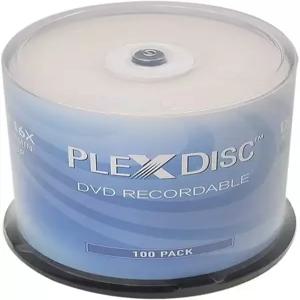 PlexDisc DVD+R 4.7GB 16x 브랜드 기록 가능 미디어 - 100pk 케이크 박스 FFP 63C-815-BX 쉬운 라벨링과
