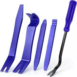 5PCS 자동 트림 제거 도구 키트 긁힘 방지 플라스틱 프라이 및 패스너 클립 플라이어로 안전한 실내 자동차