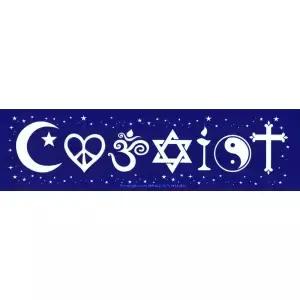 별 대형 자동차 범퍼 스티커 사물함 스케이트보드 창문 데칼과 함께 공존하기 8.25 x 2.25인치 비닐