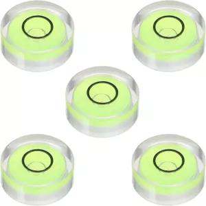 PATIKIL 5장짜리 원형 버블 레벨 17x10mm 미니 스피릿 측정 레이아웃 카메라 삼각대 망원경 작업장