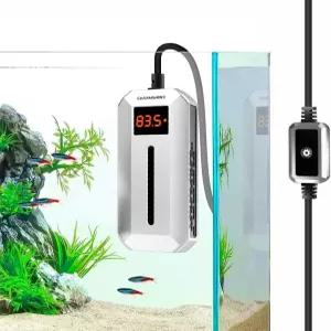 LED 디지털 디스플레이가 장착된 잠수식 수족관 히터 5-8갤런 담수 염수 탱크용 50W 어항 자동 온도 조절