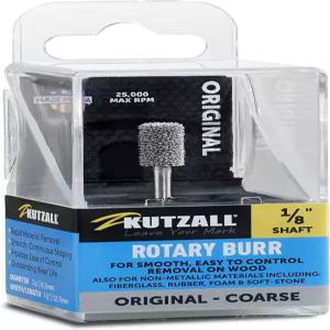 Kutzall 오리지널 원통형 로터리 버 1 8인치 샤프트 거친 입도 - 드레멜 포덤 디월트 밀워키용 목조각 비트