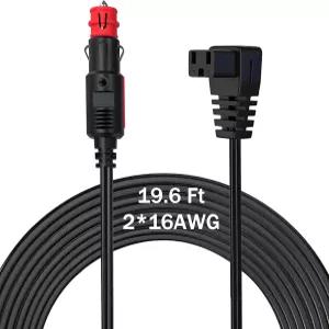 19.6피트 6미터 DC 전원 코드 케이블 12V/24V 차량용 냉장고 및 냉동고 호환 Bougerv Dometic 알피쿨