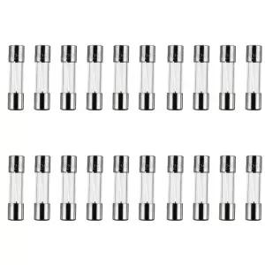 BLLNDX 20개입 자동차용 시가잭 카 로거 퓨즈 10A 250V 고속 작동 유리 파손 0.24 x 1.18인치 가전제품