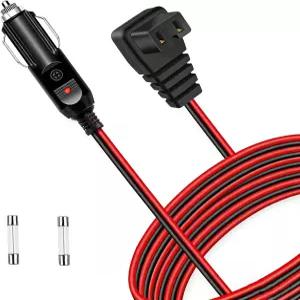 자동차 냉장고 전원 코드 10피트 14AWG 12V/24V 시가잭 케이블 안정적인 공급 구리 도체 사용 내장 퓨즈