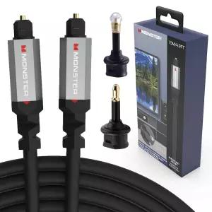 Monster Gen2 Essentials 디지털 광 오디오 케이블 Toslink SPDIF TV용 광섬유 사운드바 및 홈 시어터