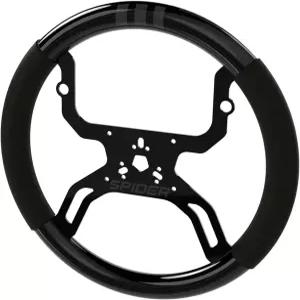 콜리노 스파이더 M6 13인치 카트 스티어링 휠 MyCron 6와 호환되는 330mm 레이싱 고 그립 스웨이드 단단한
