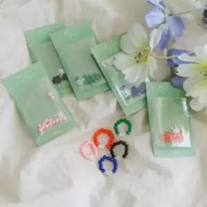 포인트 우정반지 파스텔 반지 귀여운구슬 세트 귀여운 자개 비즈 구슬 공예 DIY 5color