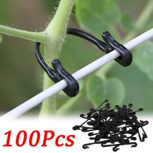 100/50Pcs 정원 식물 고정 클립 버클 토마토 야채 접목 포도 지원 나무 플라스틱 후크