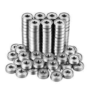 harmiey 100팩 608zz 22mm 그루브 교체용 밀봉 프로젝트 차폐 8mm 금속 프로젝트 프린트 7mm 스케이트보드 베어링 DIY 또는 3D 이중