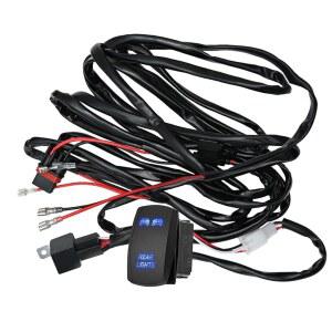 Aynaxcol 180W 플러그 플레이 후방 조명 배선 180W 폴라리스 교체용 16AWG 리드 제너럴 키트 RZR 스위치 레인저 12V 로커 하네스