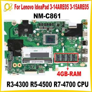 Lenovo IdeaPad 3-14ARE05 노트북 마더보드용 NM-C861 R3-4300 R5-4500 R7-4700 CPU 4GB-RAM DDR4 완전 테