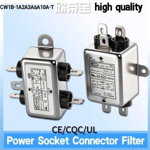 전원 EMI 필터 CW1B-10A-T 3A6A10A 커넥터 AC 방지 T 220V 공통 모드 정화