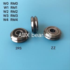 W3ZZ W3-2RS 베어링 트랙 롤러 12mm 보어 RM3ZZ W3-2Z W3 2RS V 그루브 가이드 12x45.72x15.88mm