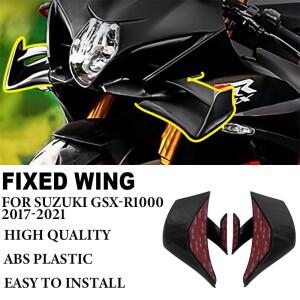 전면 공기 역학 고정 윙 스포일러 측면 에일러론 스즈키 GSX-R1000 2017 2020 바이크 오토바이 적합