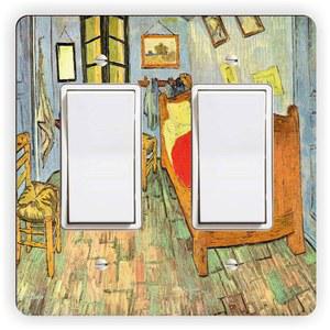 Van Gogh Art 고흐의 침실 더블 스위치 커버 플레이트 조명 로커