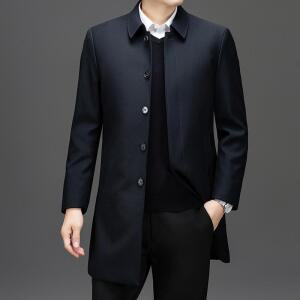 짜리점빵 남성 내피 탈부착 패딩 따뜻한 캐주얼 트렌치코트 터틀넥 하프 코트