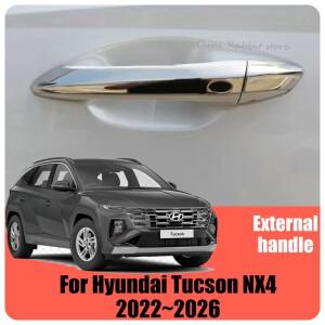 호환 투싼 NX4 2022~2026 2023 LHD 외부 문 핸들 보호 커버 스크래치 방지 장식 액세서리