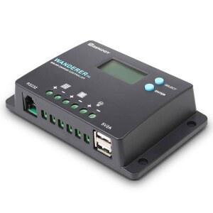 Renogy 10A 12V 24V PWM 포스티브 레귤레이터 포함 디자인 태양열 컴팩트 접지 디스플레이 밀봉 LCD 컨트롤러 침수 배터리용 충전 사이클