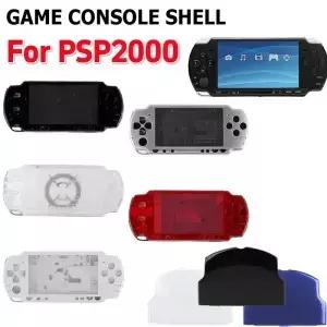 PSP2000 하우징 쉘 케이스 교체용 전면 및 후면 커버 버튼 스티커 키트 콘솔용