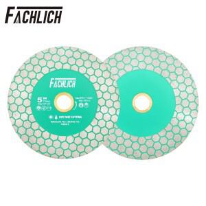 FACHLICH 2pcs 125mm 다이아몬드 커팅 디스크 그라인딩 플레이트 양면 세라믹 타일 화강암 톱날 5인치 컷